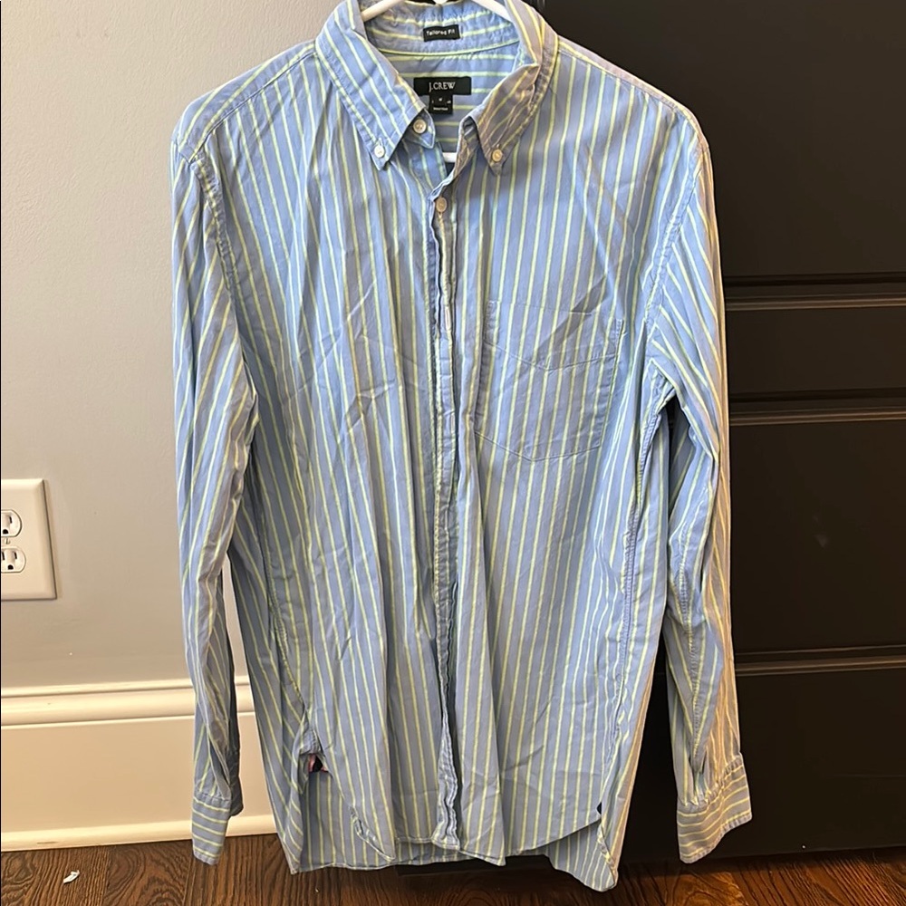 J. Crew Blue Striped Men's Shirt
